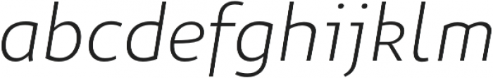 Niva ExtraLight-Italic otf (200) Font LOWERCASE