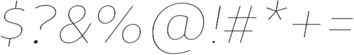 Niva Thin-Italic otf (100) Font OTHER CHARS