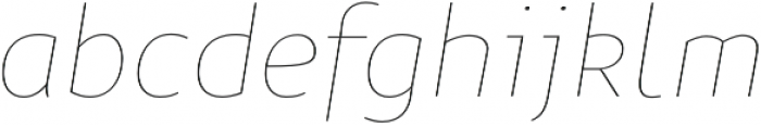 Niva Thin-Italic otf (100) Font LOWERCASE