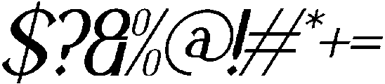 Nivoria Italic otf (400) Font OTHER CHARS