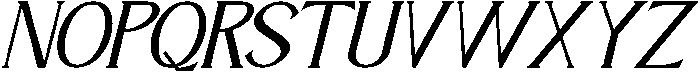 Nivoria Italic otf (400) Font UPPERCASE