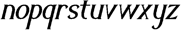 Nivoria Italic otf (400) Font LOWERCASE