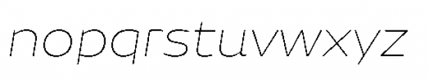 Niemeyer Thin Italic Font LOWERCASE