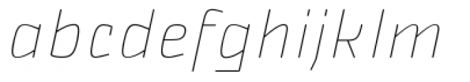 Nikaia Thin Italic Font LOWERCASE