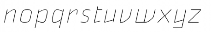 Nikaia Thin Italic Font LOWERCASE