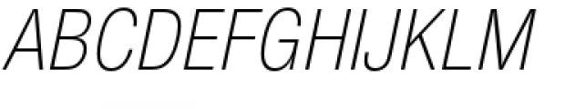 Nimbus Sans Novus Condensed Light Italic Font UPPERCASE