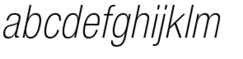 Nimbus Sans Novus Condensed Light Italic Font LOWERCASE