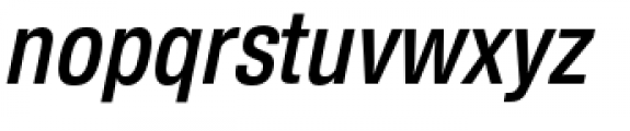 Nimbus Sans Novus Condensed Semi Bold Italic Font LOWERCASE