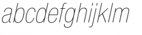 Nimbus Sans Novus Condensed Ultra Light Italic Font LOWERCASE