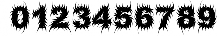 NIGHTCROW - Deathmetal Font Font OTHER CHARS