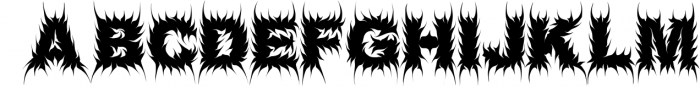 NIGHTCROW - Deathmetal Font Font UPPERCASE