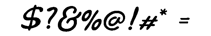 Nice Gourmet Trial Script Font OTHER CHARS