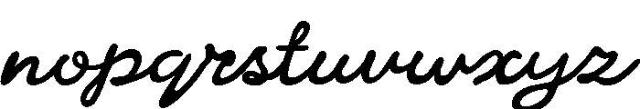 Nice Gourmet Trial Script Font LOWERCASE
