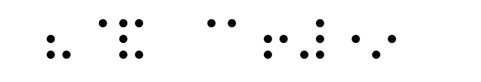 Night Braille Font OTHER CHARS