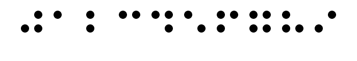 Night Braille Font OTHER CHARS