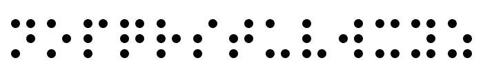 Night Braille Font LOWERCASE