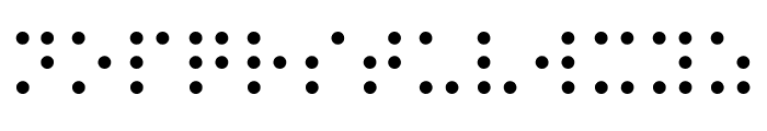 Night Braille Font UPPERCASE