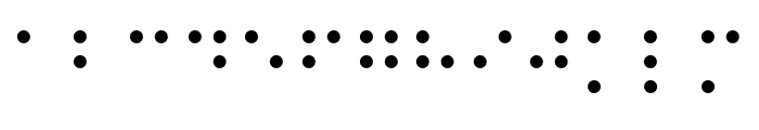 Night Braille Font LOWERCASE
