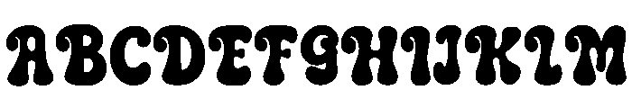 Night Bubble Regular Font UPPERCASE
