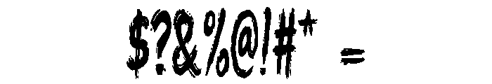 Night of the Living Dead Font OTHER CHARS