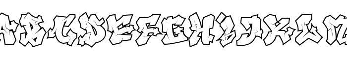 Nightclaw Vandal Outline Outline Font UPPERCASE