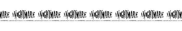 Nightmare 5(RUS BY LYAJKA) Font OTHER CHARS