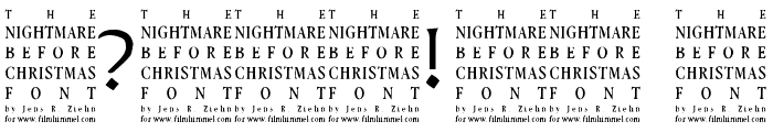 Nightmare-Before-Christmas Font OTHER CHARS