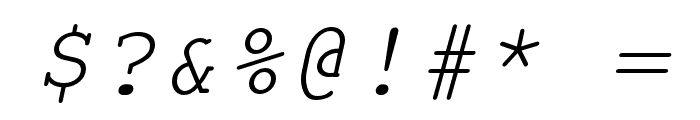 NimbusMono-Oblique Font OTHER CHARS