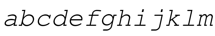 NimbusMono-Oblique Font LOWERCASE