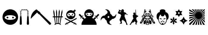 Ninja and Samurai Font UPPERCASE