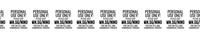 Nino Script PERSONAL USE ONLY Font OTHER CHARS