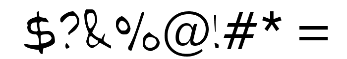 NipCen's Handwriting Light Font OTHER CHARS