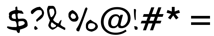 NipCen's Handwriting Regular Font OTHER CHARS