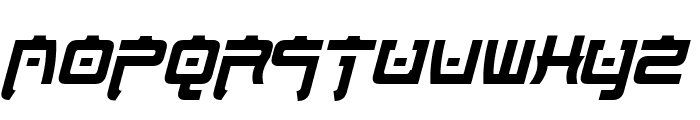 Nippon Tech Condensed Bold Italic Font UPPERCASE