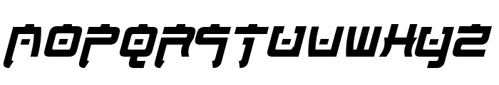 Nippon Tech Condensed Bold Italic Font LOWERCASE
