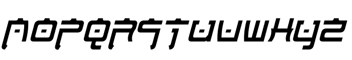 Nippon Tech Condensed Italic Font UPPERCASE
