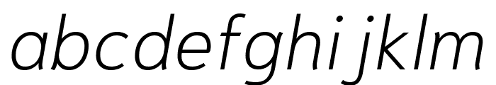 Niramit ExtraLight Italic Font LOWERCASE