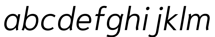 Niramit Light Italic Font LOWERCASE