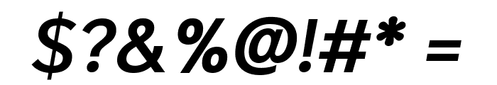 Niramit SemiBold Italic Font OTHER CHARS
