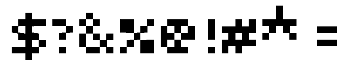 Nishuki pixels Font OTHER CHARS