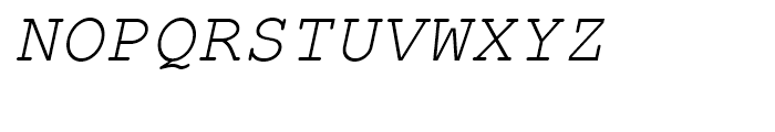 Nimbus Mono L Regular Oblique Font UPPERCASE