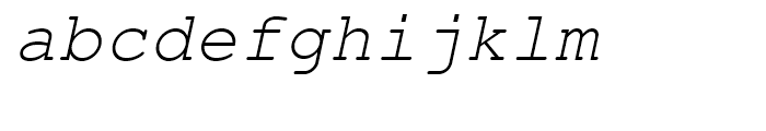 Nimbus Mono L Regular Oblique Font LOWERCASE