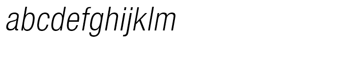 Nimbus Sans L Light Condensed Italic Font LOWERCASE