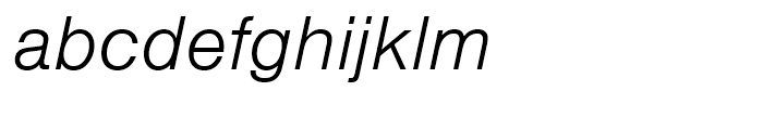 Nimbus Sans L Light Italic Font LOWERCASE