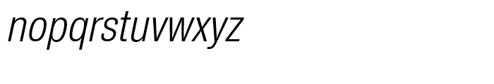 Nimbus Sans Novus Condensed Italic Font LOWERCASE