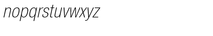 Nimbus Sans Novus Light Condensed Italic Font LOWERCASE
