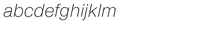 Nimbus Sans Novus Light Italic Font LOWERCASE