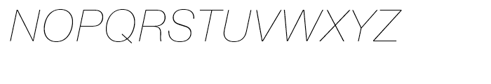 Nimbus Sans Novus Ultra Light Italic Font UPPERCASE