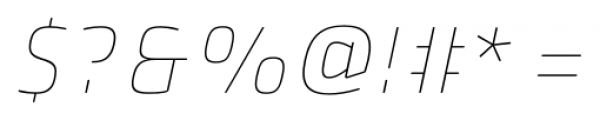 Nikaia Thin Italic Font OTHER CHARS