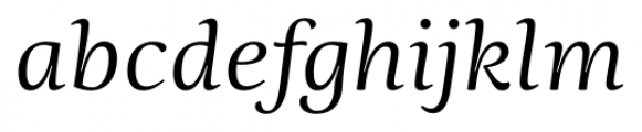Ninfa Serif Book Italic Font LOWERCASE